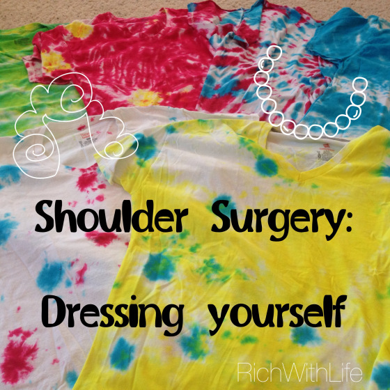 Shoulder Surgery - What to wear. How to make your own post-surgery t-shirts!